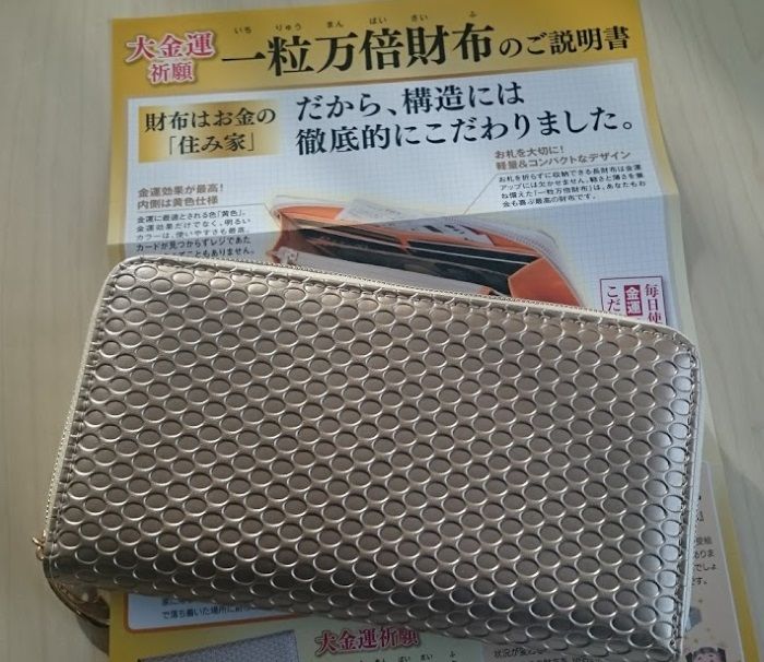 一粒万倍財布 チラシ